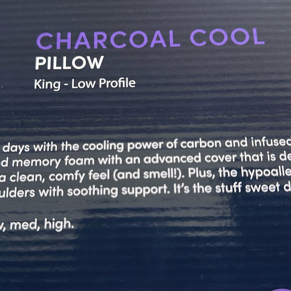 COPY - Charcoal Cool Pillow - King Size
